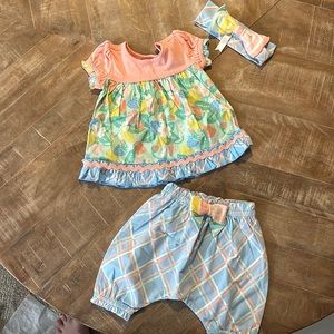 Matilda Jane Dress, Bloomer and Headband set